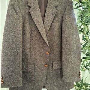 Men's Classic Herringbone Blazer - Brown